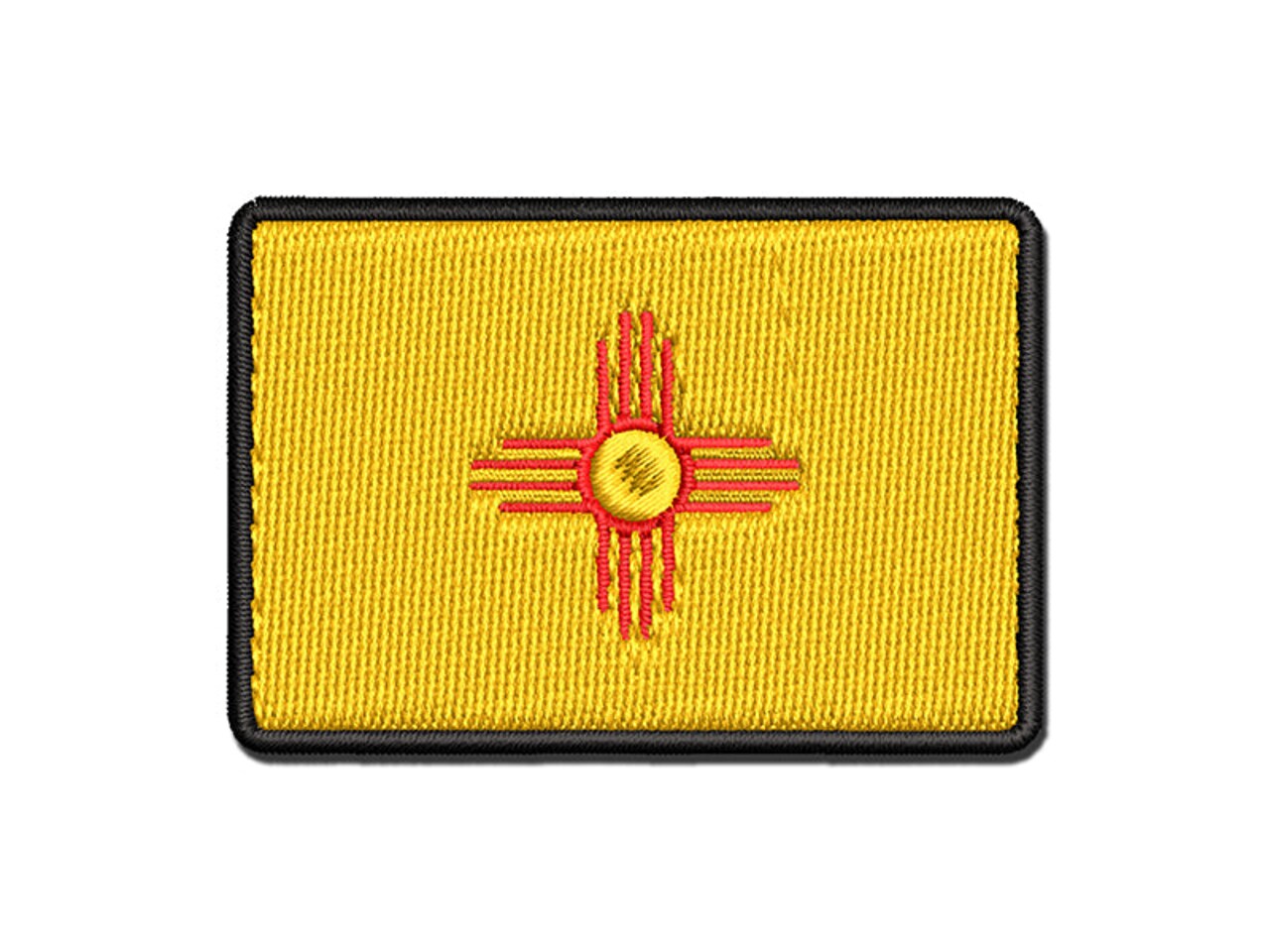 New Mexico Flag Multi-Color Embroidered Iron-On Patch Applique
